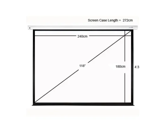 Sapphire Electric 240x180cm Projector Screen 4:3 Diag 118 inch SEWS240RBV-ATR