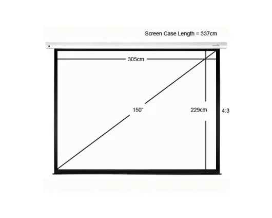 Sapphire Electric 305x229cm Projector Screen 4:3 150 inch SEWS300BV-A