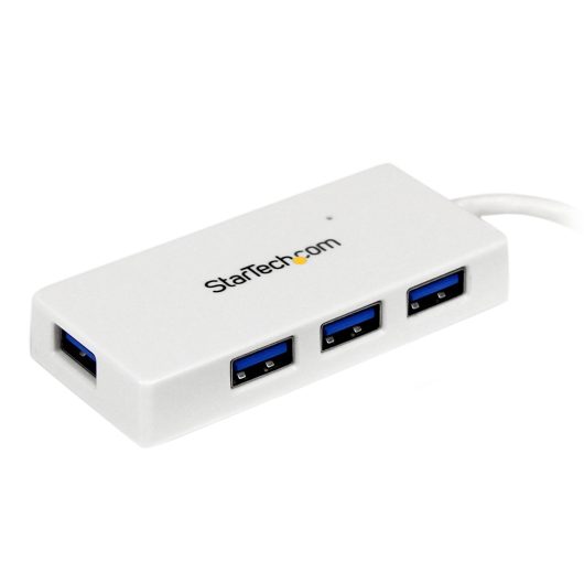 StarTech ST4300MINU3W Portable 4 Port SuperSpeed Mini USB 3.0 Hub - 5Gbps - White