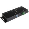 StarTech ST4300USBM 4-Port USB 3.0 Hub - 5Gbps - Metal Industrial USB-A Hub - Wall or Desk Mountable USB Data Hub - TAA Compliant USB Expander Hub