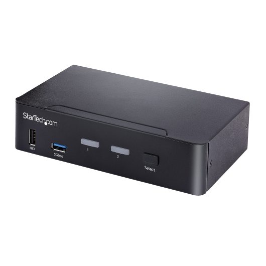 StarTech 2-Port USB-C KVM Switch, Single 4K 60Hz DisplayPort Monitor | SV231DPUCA