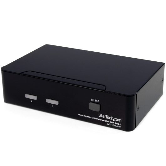 StarTech 2 Port High Resolution USB DVI Dual Link KVM Switch with Audio | SV231DVIUAHR