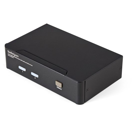 StarTech 2 Port USB HDMI KVM Switch with Audio and USB 2.0 Hub | SV231HDMIUA