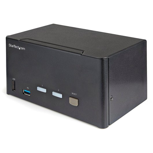 StarTech 2 Port Triple Monitor DisplayPort KVM Switch, 4K 60Hz UHD HDR | SV231TDPU34K