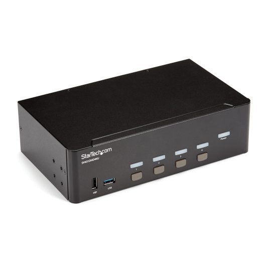 StarTech 4 Port HDMI KVM Switch - 4K 30Hz, Dual Display | SV431DHD4KU