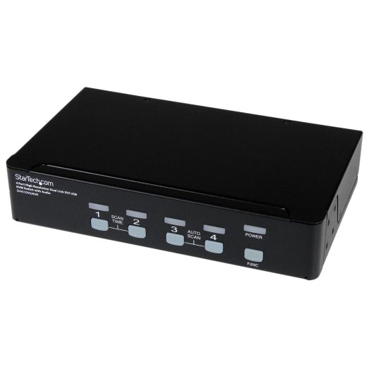 StarTech 4 Port High Resolution USB DVI Dual Link KVM Switch with Audio | SV431DVIUAHR