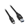 V7 USB A Male to USB-C Male Cable USB 3.2 Gen2 10 Gbps 3A 1m/3.3ft Black - V7U3.1AC-1M-BLK-1E