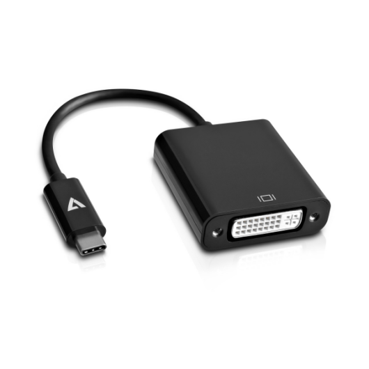 V7 USB-C Male to DVI-I Female 1080P FHD - V7UCDVI-BLK-1E